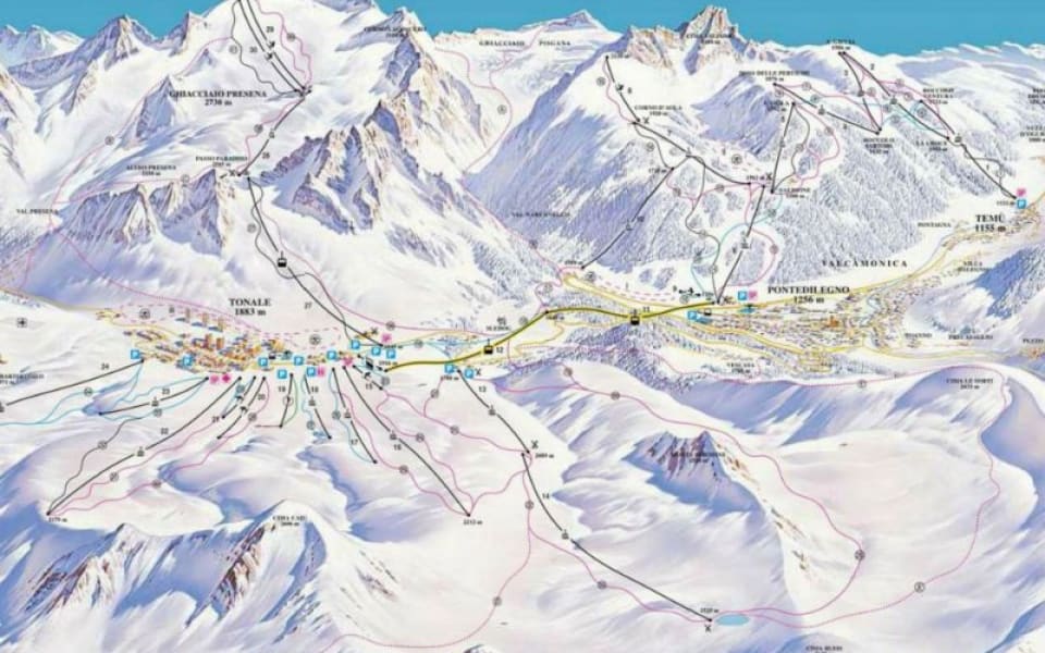 Passo Tonale Mapa Druga