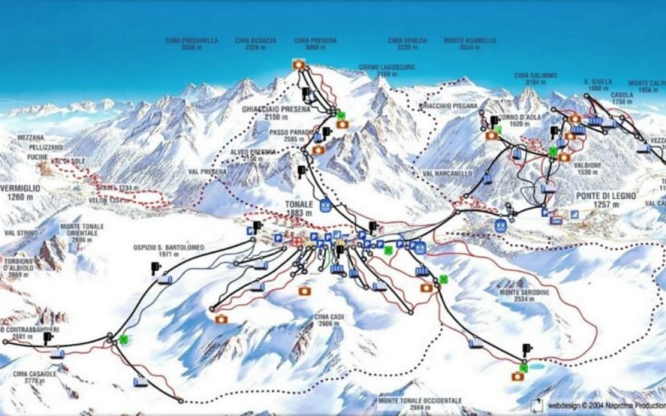 Passo Tonale Mapa